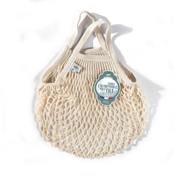 Filt S Ecru Net Bag In Marble/natural/white