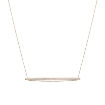 Blackbird Jewellery Sterling Silver High Line Horizontal Bar Necklace In Metallic