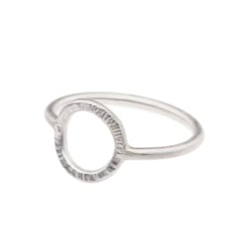 Blackbird Jewellery Sterling Silver High Line Circle Ring In Metallic