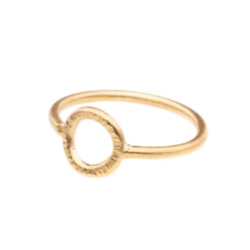 Blackbird Jewellery 9ct Gold Vermeil High Line Circle Ring