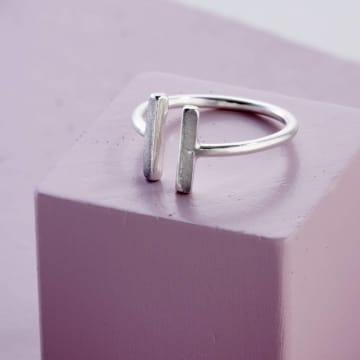 Posh Totty Designs Open Bar Ring In Metallic