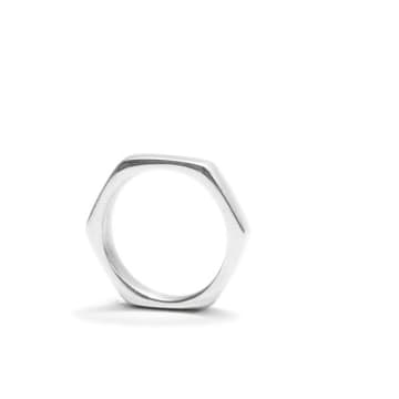 Artisans & Adventurers Large Signature Hexagon Ring Aluminium