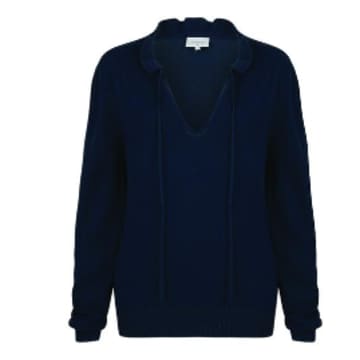 Dante6 Navy With Tie Sweater In Blue