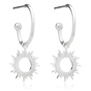 Rachel Jackson London Mini Sun Hoops In Metallic