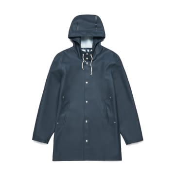 Stutterheim Navy Womens Stockholm Raincoat In Blue