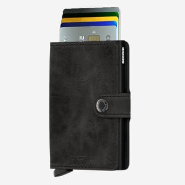 Secrid Mini Wallet With Card Protector Rfid In Black