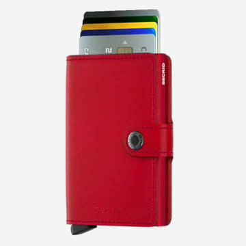 Secrid Mini Wallet With Card Protector Rfid In Red