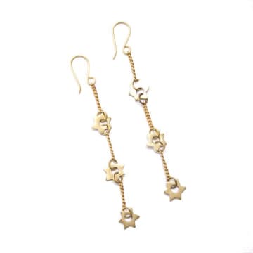 Artisans & Adventurers Shooting Star Charm Drop Earrings In Gold