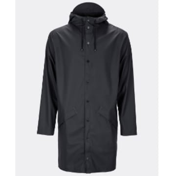 Rains Black Long Jacket