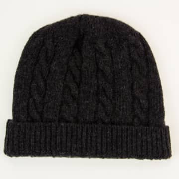 40 Colori Solid Braided Wool And Cashmere Beanie Hat In Neturals