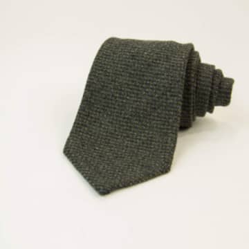 40 Colori Melange Wool Tie In Green