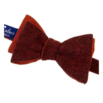 40 Colori Donegal Wool Butterfly Bow Tie In Red