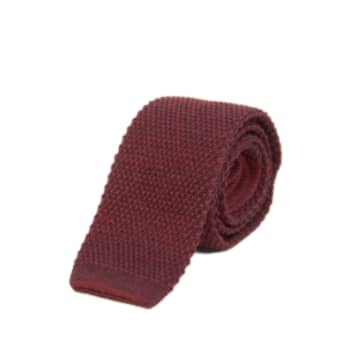 40 Colori Double Threaded Wool And Cotton Knitted Tie In Purple