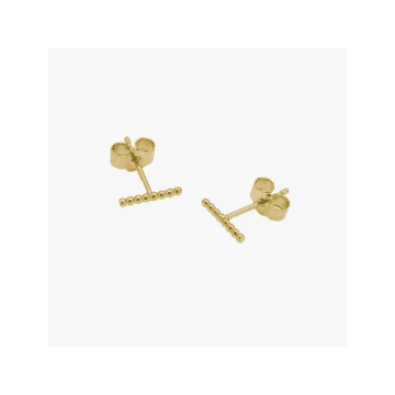 Myia Gold Ball Bar Stud Earrings