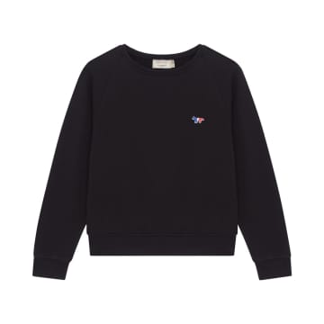 Maison Kitsuné Black Raglan Sweatshirt