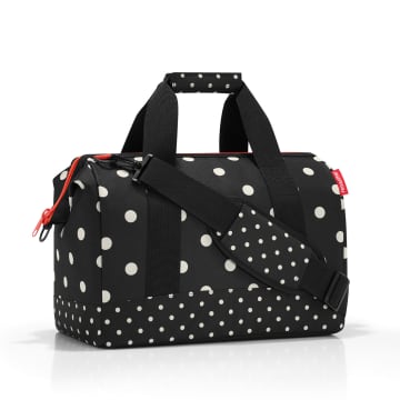 Reisenthel Mixed Dots Medium Allrounder M Shoulder Bag In Black