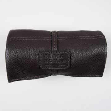 Black Bough Brown Leather Watch Wrap In Black