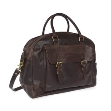 Vida Vida Leather Wandering Soul Travel Bag In Black