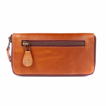 Vida Vida Leather Zip-up Purse In Neutrals