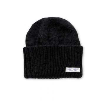 Saint James Barbaresque Wool Beanie Noir In Black