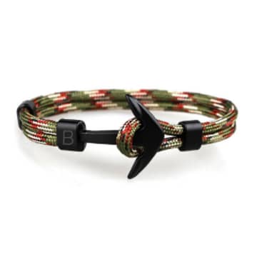 Bornisimo Sailor Nylon Camo Bracelet In Black