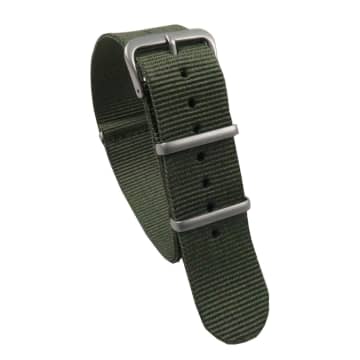 Black Bough Army Green Nato Style Watch Strap In Black