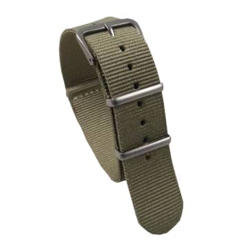 Black Bough Khaki Nato Style Watch Strap In Black