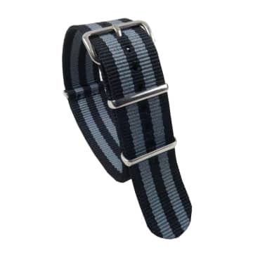 Black Bough Black/grey Nato Style Watch Strap