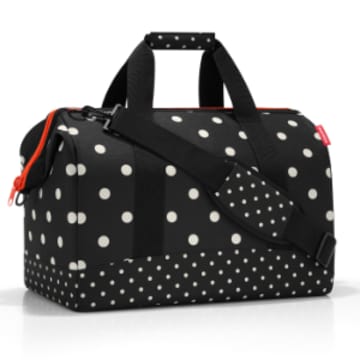 Reisenthel Mixed Dots Large Allrounder L Shoulder Bag In Black