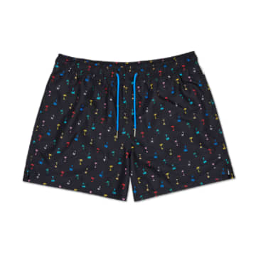 Happy Socks Palm Beach Swim Shorts In Blue