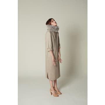 Indress Rialto Lana And Cashmere Shirt Dress In Green