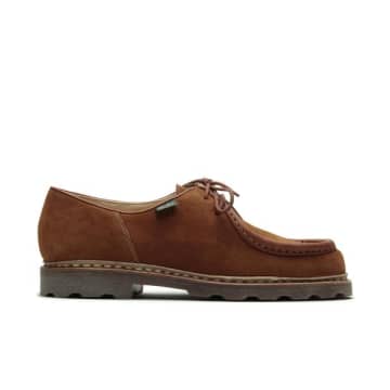 Paraboot Marche Noix Velours Whisky Michael Shoes In Brown