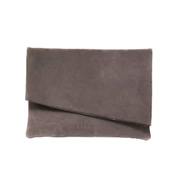 Berdine Brown Leather Fold Clutch Bag