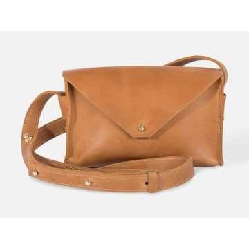 Folkdays Leather Envelope Bag Camel