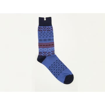 40 Colori Organic Cotton Geometric Striped Socks In Grey