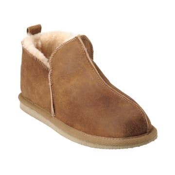 Shepherd Of Sweden Anton Men's Sheepskin Slipper In Cognac