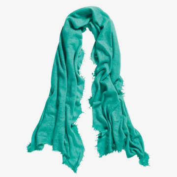 Pur Schoen Hand Felted 100% Cashmere Soft Scarf In Aqua Green