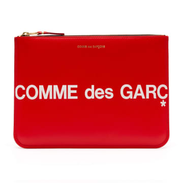 Comme Des Garçons Cdg Huge Logo Wallet (red Sa5100hl)