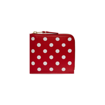 Comme Des Garçons Cdg Wallet Polka Dots Printed (red Sa3100pd)