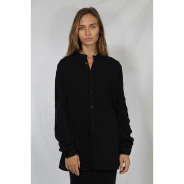 Window Dressing The Soul Black Wdts Elford Buttoned Cotton Shirt