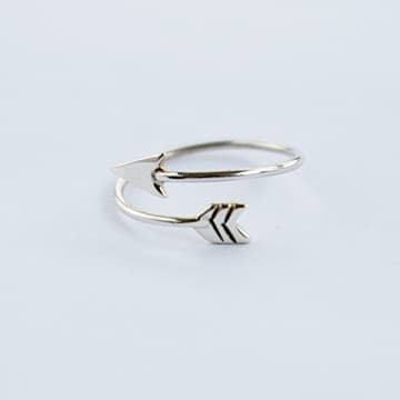 Bon Bon Fistral Silver Arrow Ring In Metallic