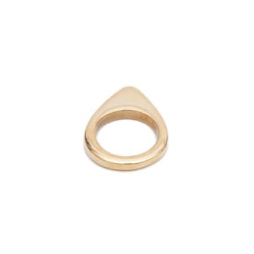 Aarven Large Signature Arrow Polished Brass Ring