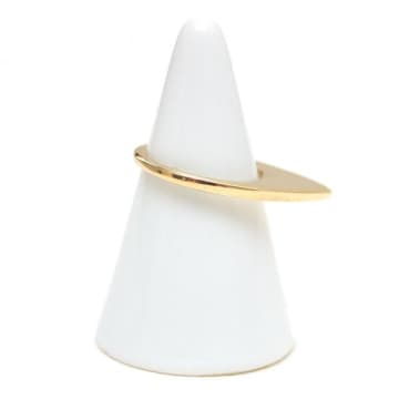 Aarven Medium Signature Arrow Polished Brass Ring