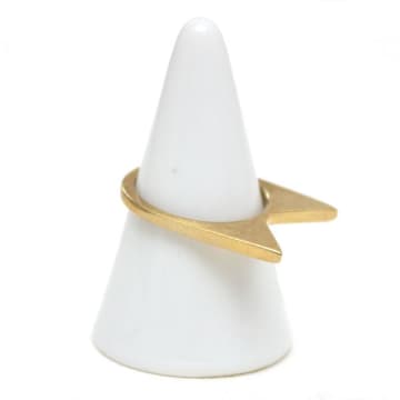 Aarven Medium Polished Brass Signature Mamba Ring