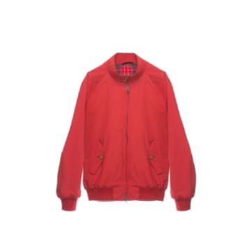 Shop Baracuta Red Cotton Harrington Jacket