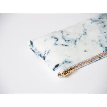 Aux Grandes Remedes White Marble Organic Coton Pencil Case