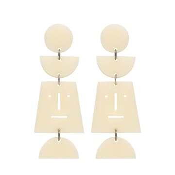 Orella Jewelry Totem Earrings In White