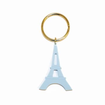 Sept Cinq Plexiglass Blue Eiffel Tower Keyring