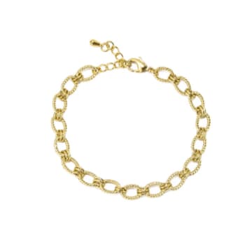 Sept Cinq Gold Brass Vintage Bracelet In Gold/gold