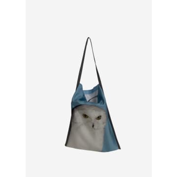 Pb 0110 Ab 58.2 Owl Flat Silk Tote Bag